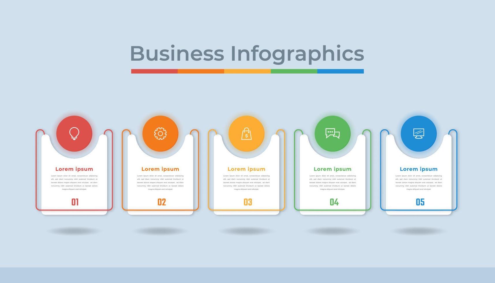 gráfico de proceso de visualización de datos comerciales de infografía de línea de tiempo. gráfico de diagrama abstracto con pasos, opciones vector