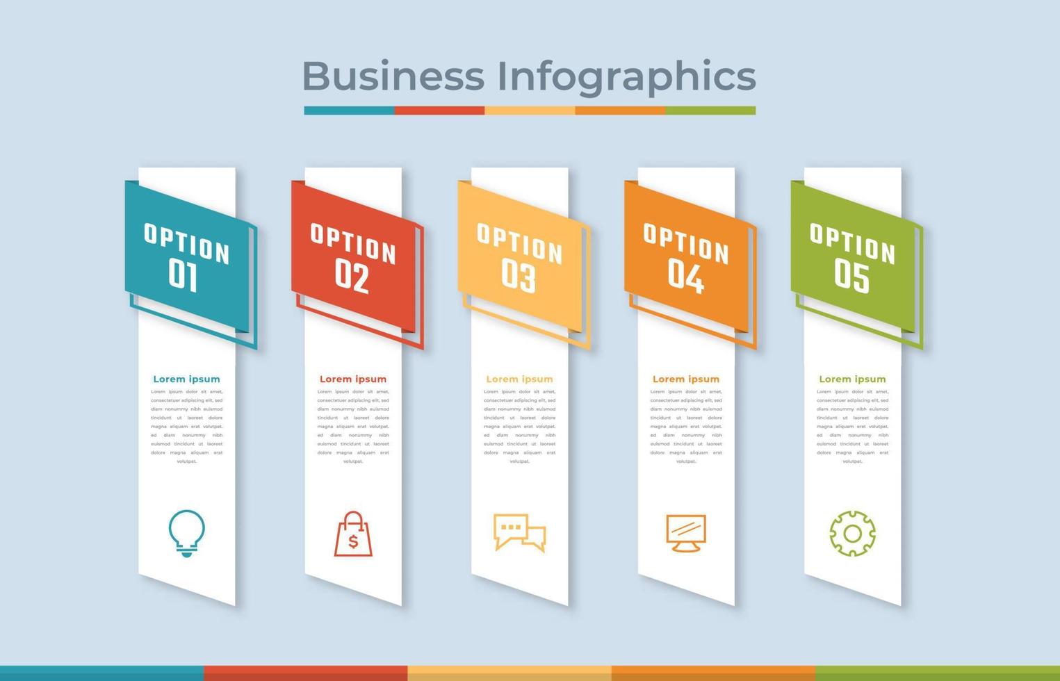 gráfico de proceso de visualización de datos comerciales de infografía de línea de tiempo. gráfico de diagrama abstracto con pasos, opciones vector