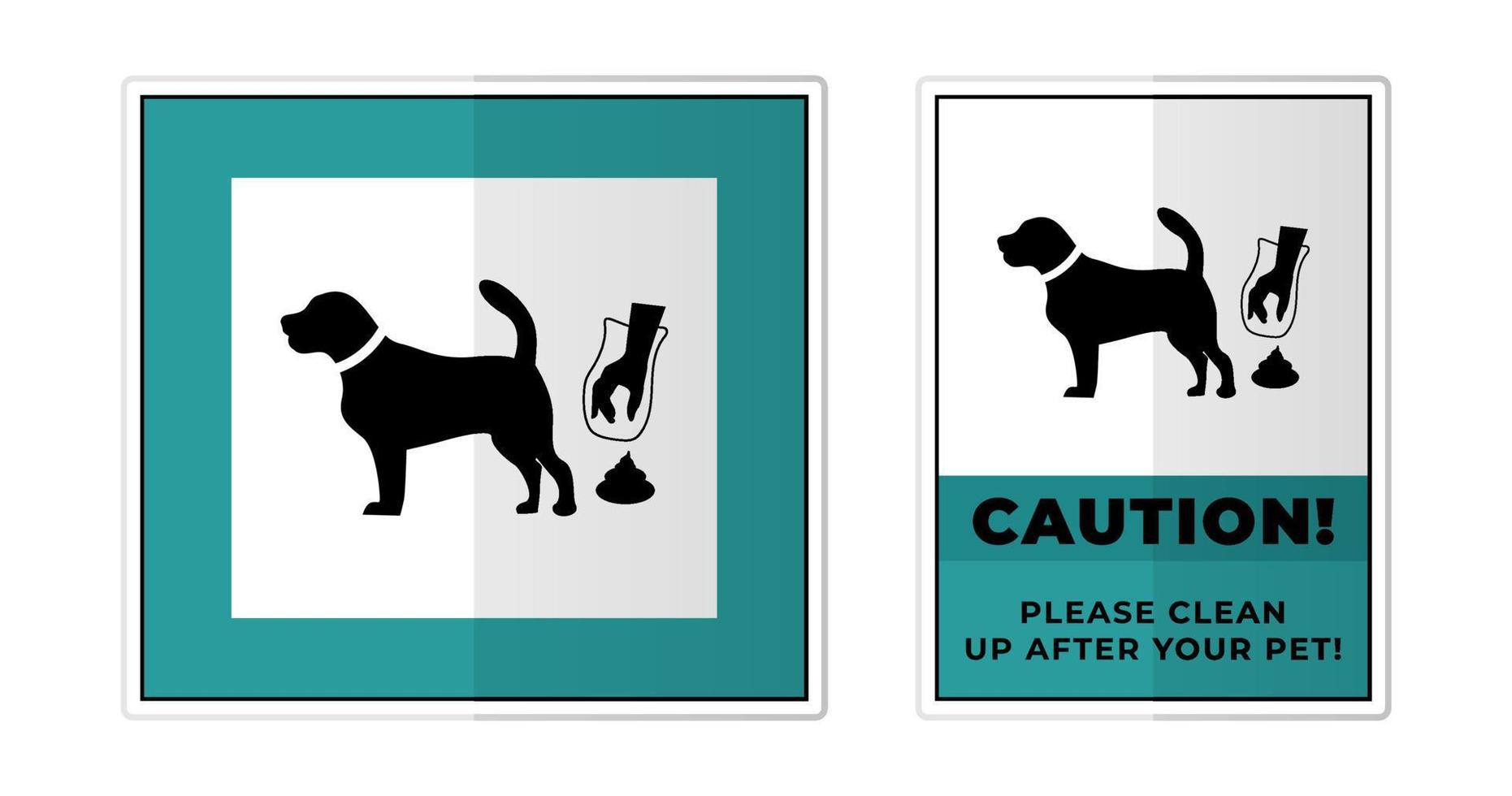 Clean After Your Dog Sign Label Symbol Icon Vector Illustration