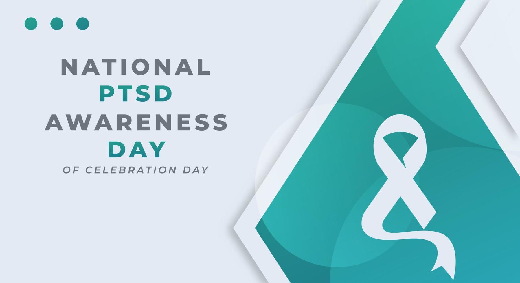 Happy PTSD Awareness Day Celebration Vector Design Illustration for Background, Poster, Banner, Advertising, Greeting Card