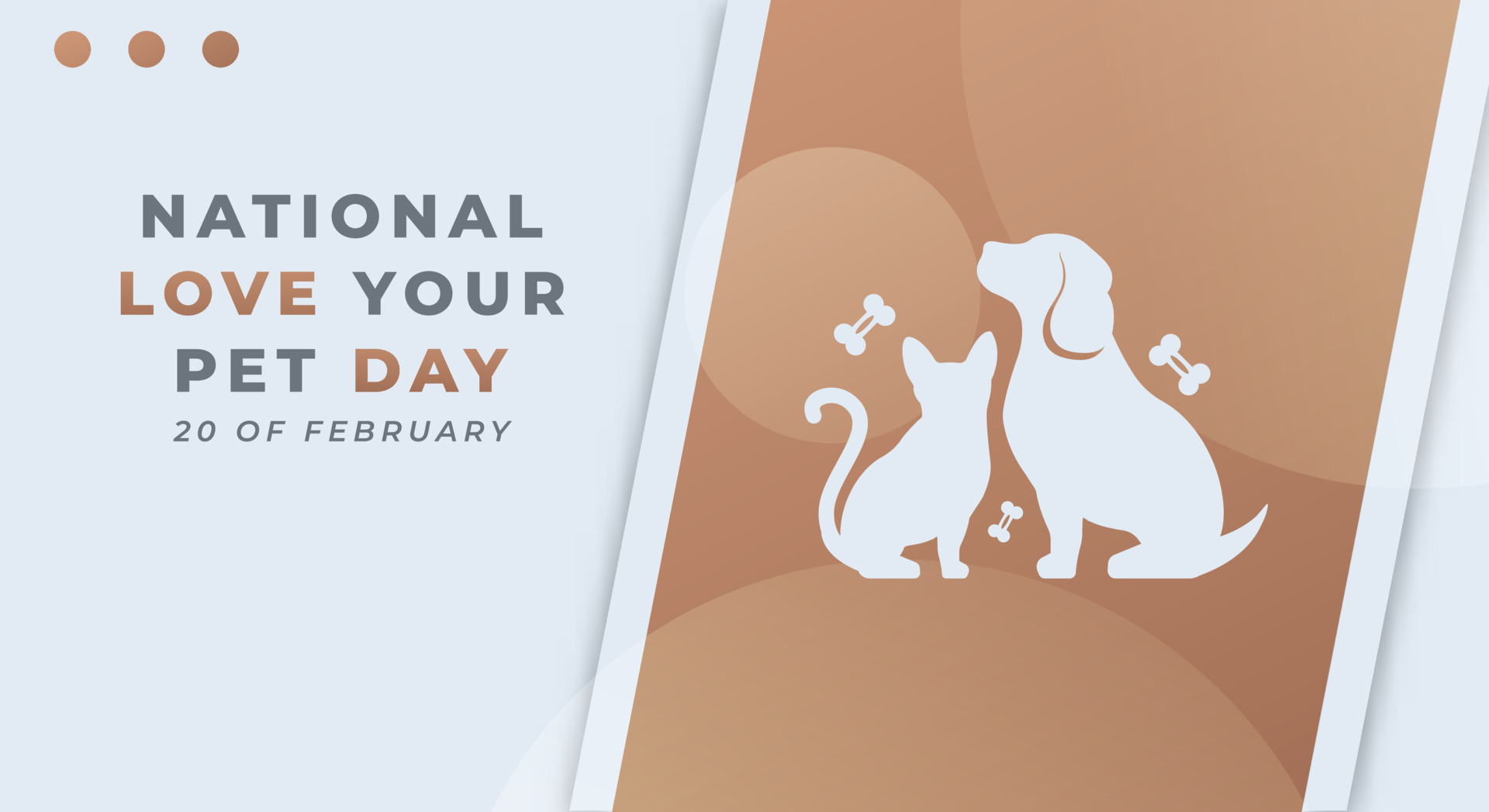 Happy National Love Your Pet Day February Celebration Vector Design