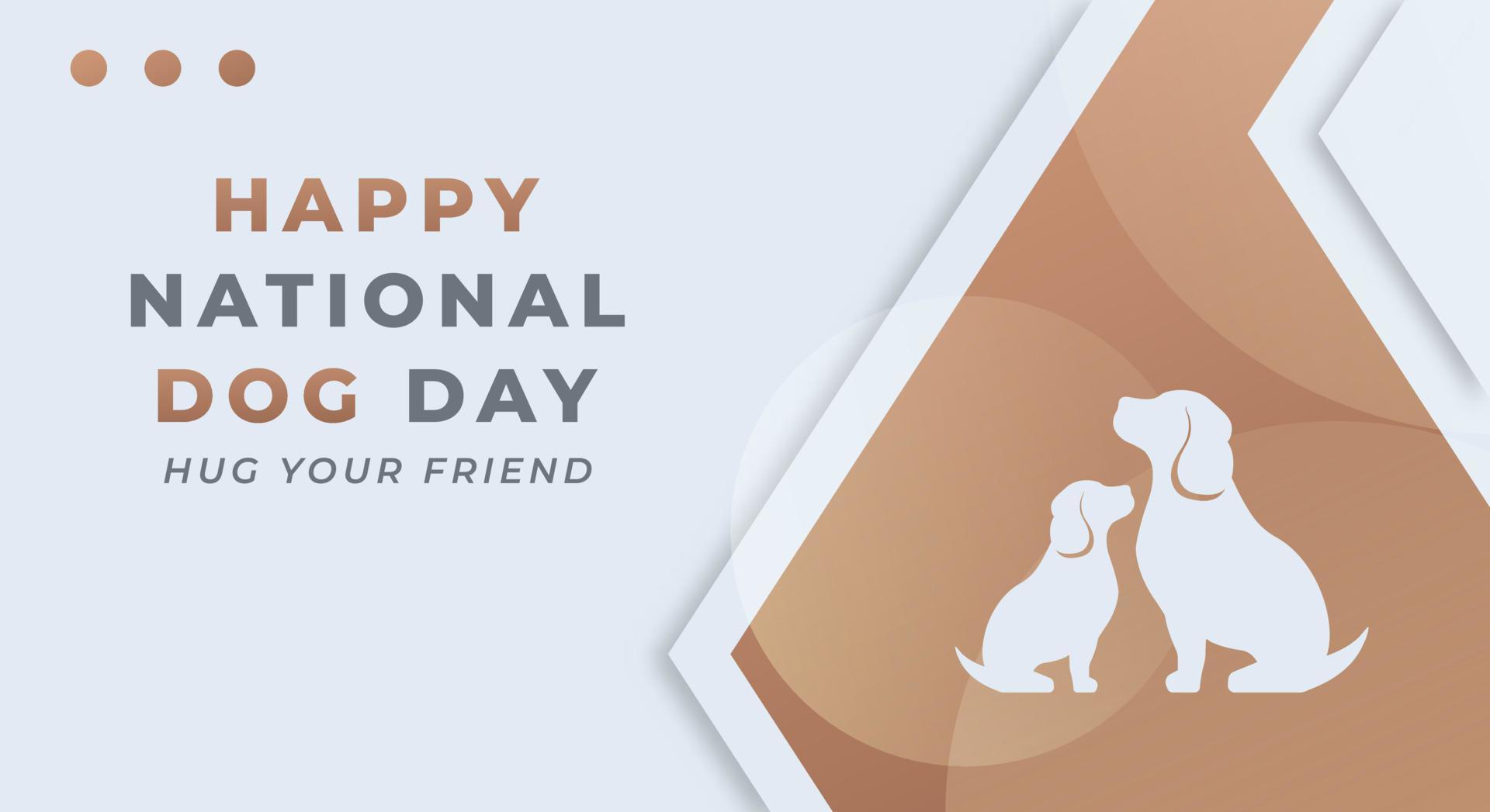 Happy National Dog Day August Celebration Vector Design Illustration