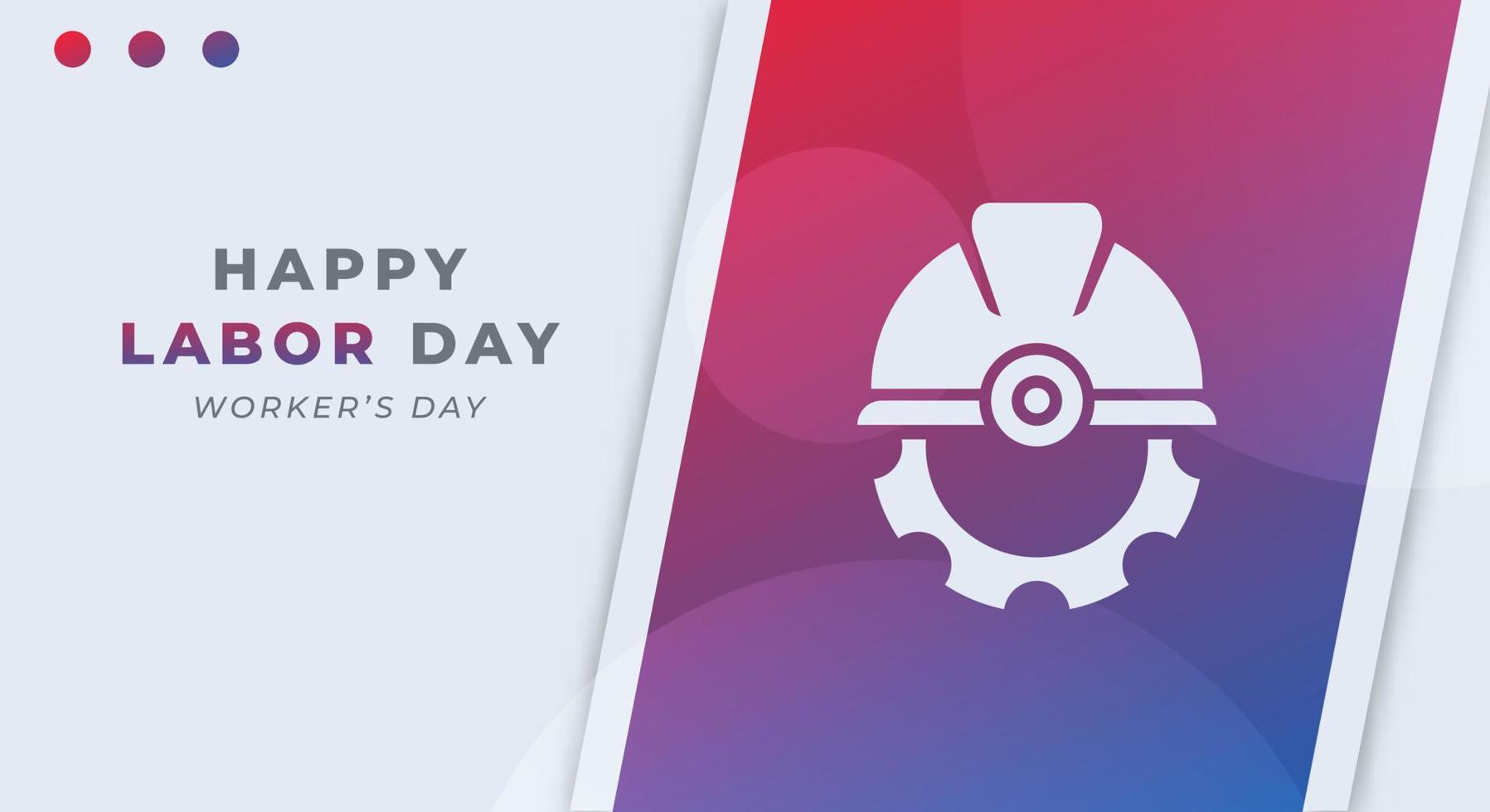 Happy Labor Day Celebration Vector Design Illustration. Template for Background, Poster, Banner, Advertising, Greeting Card or Print Design Element