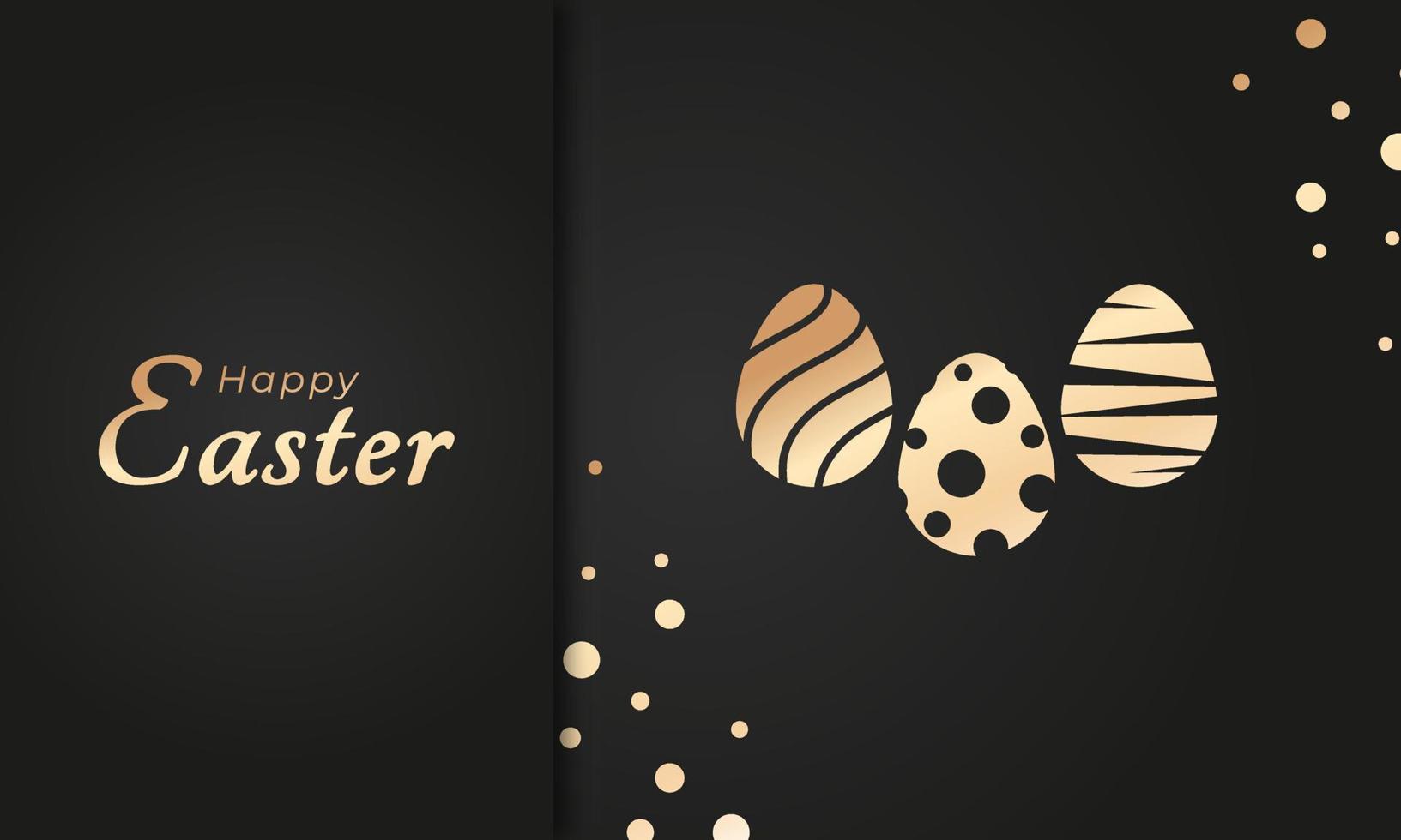 Happy Easter Day Luxury Greeting Card for Easter Egg Holiday Invitation Template vector