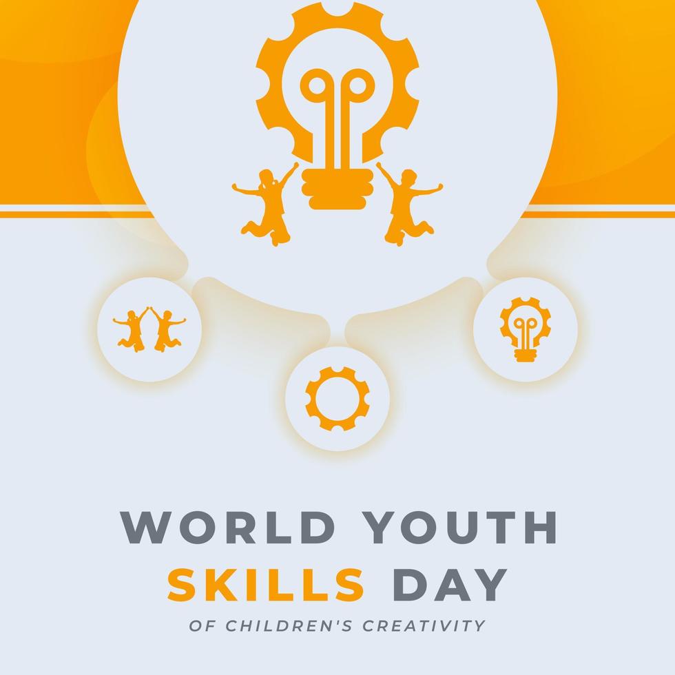 Happy World Youth Skills Day Celebration Vector Design Illustration for Background, Poster, Banner, Advertising, Greeting Card