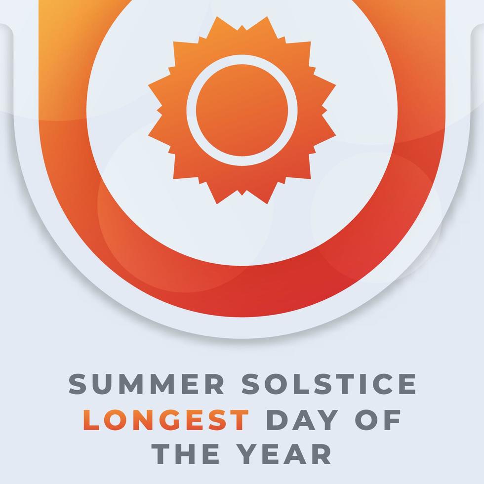 Summer Solstice. Longest Day of the Year Celebration Vector Design Illustration for Background, Poster, Banner, Advertising, Greeting Card