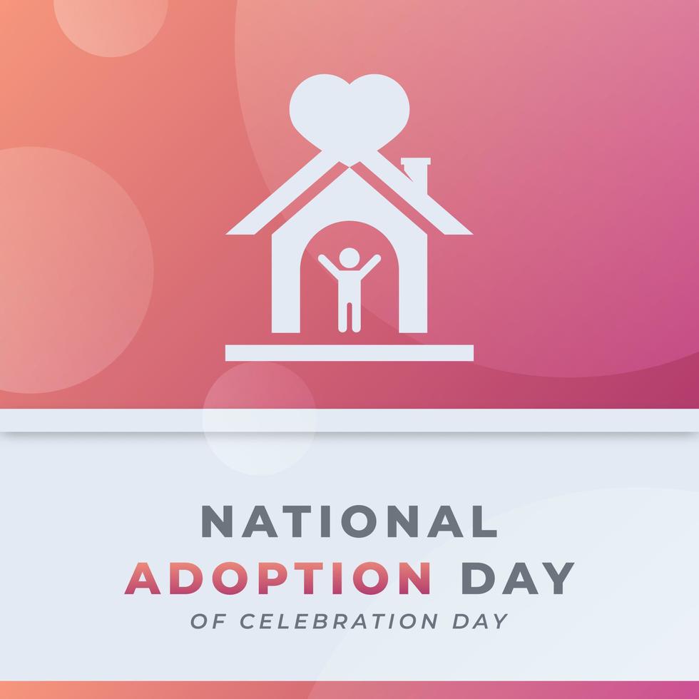 contento nacional adopción día celebracion vector diseño ilustración para fondo, póster, bandera, publicidad, saludo tarjeta