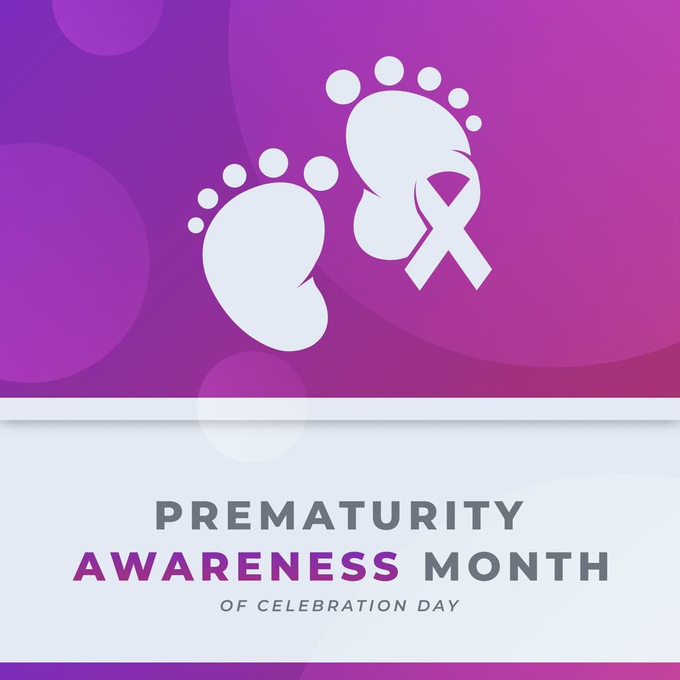 Happy Prematurity Awareness Month Celebration Vector Design Illustration for Background, Poster, Banner, Advertising, Greeting Card