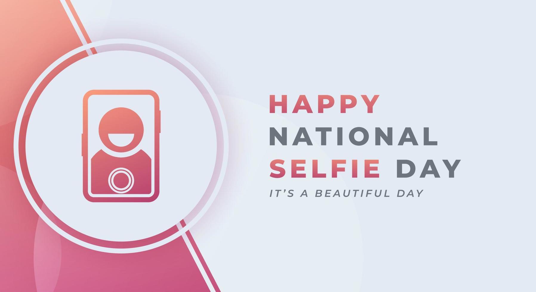 Happy National Selfie Day June Celebration Vector Design Illustration. Template for Background, Poster, Banner, Advertising, Greeting Card or Print Design Element