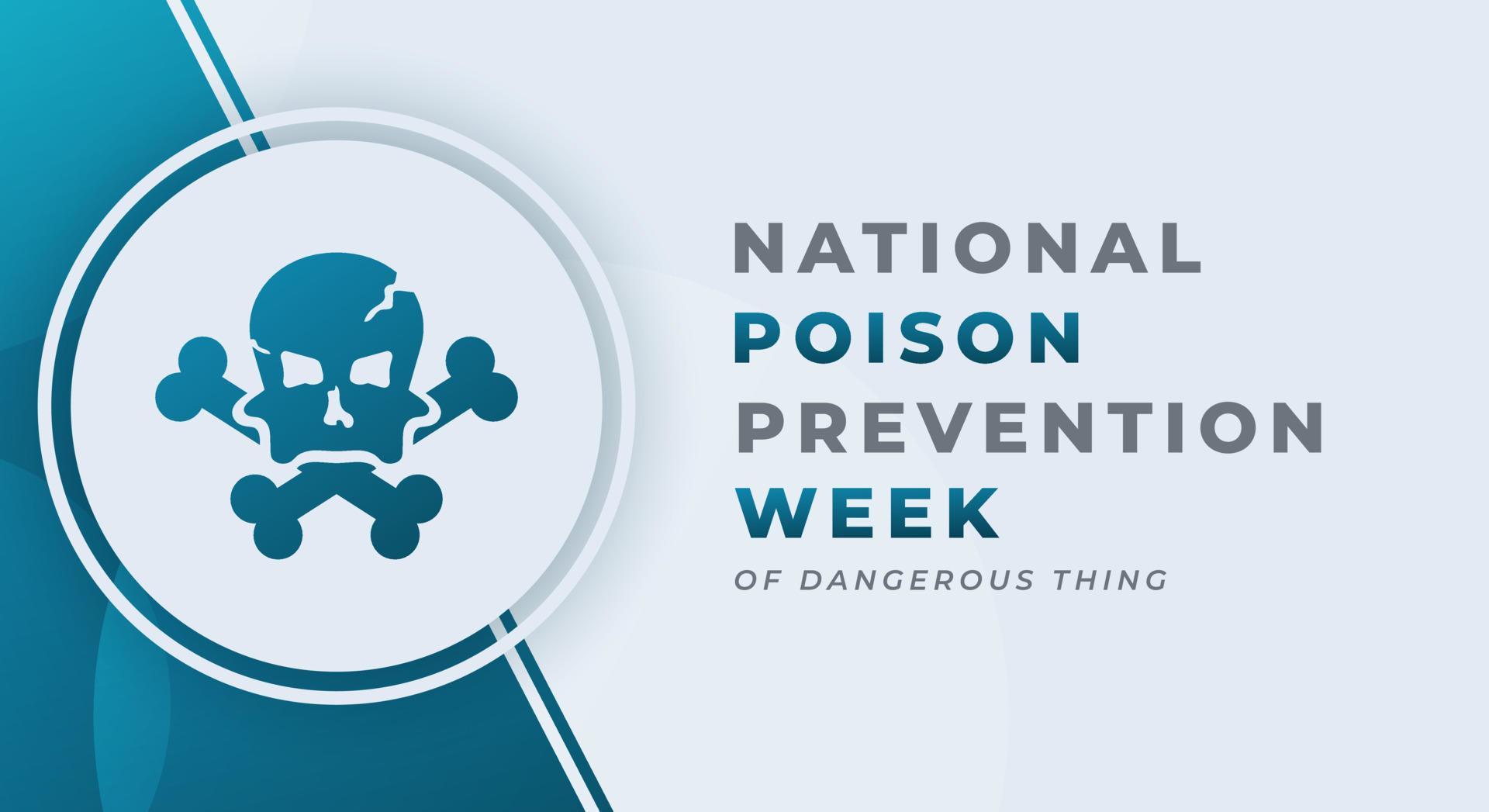 Happy National Poison Prevention Week Celebration Vector Design