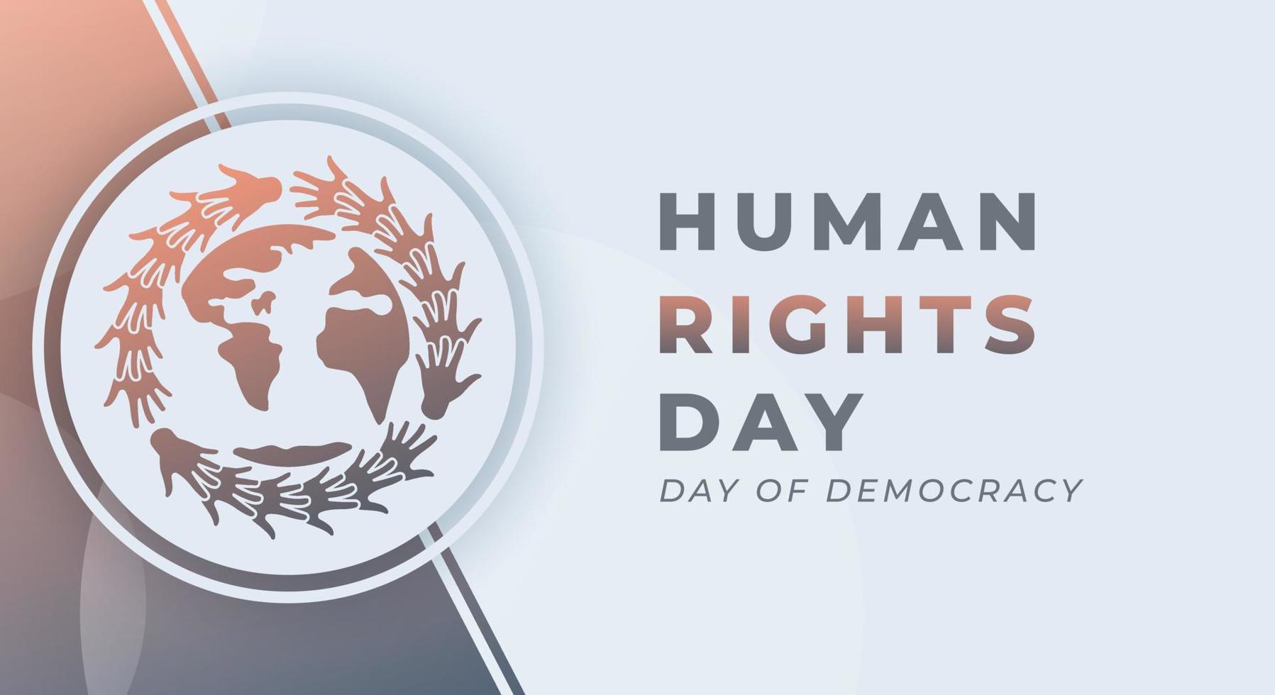 Happy Human Rights Day December Celebration Vector Design Illustration. Template for Background, Poster, Banner, Advertising, Greeting Card or Print Design Element