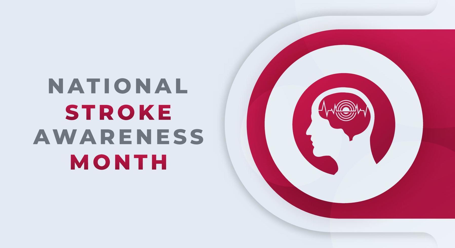 Happy National Stroke Awareness Month Celebration Vector Design Illustration for Background, Poster, Banner, Advertising, Greeting Card