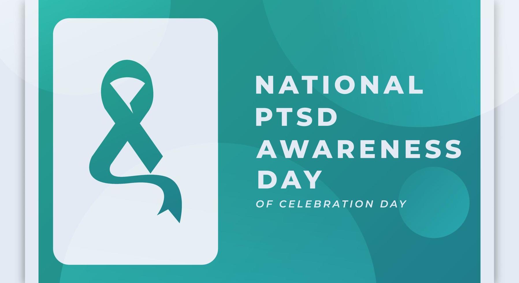 Happy PTSD Awareness Day Celebration Vector Design Illustration for Background, Poster, Banner, Advertising, Greeting Card