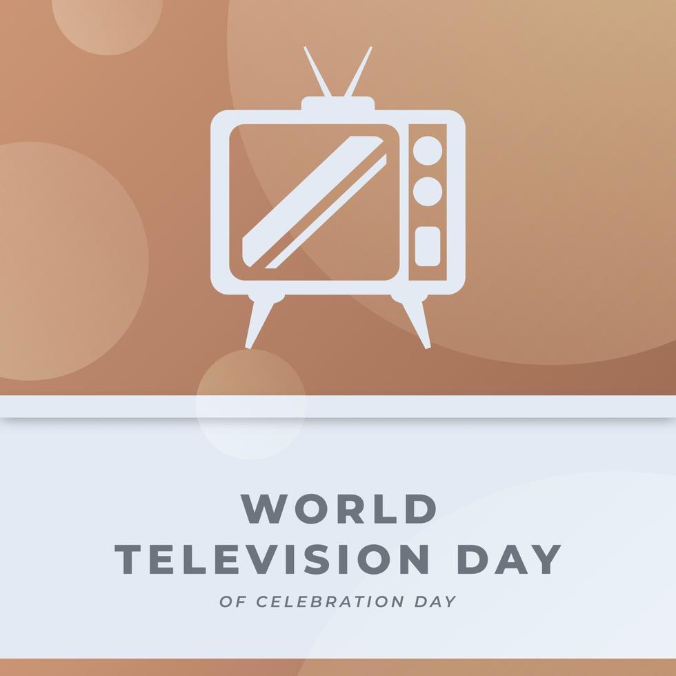 Happy World Television Day Celebration Vector Design Illustration for Background, Poster, Banner, Advertising, Greeting Card