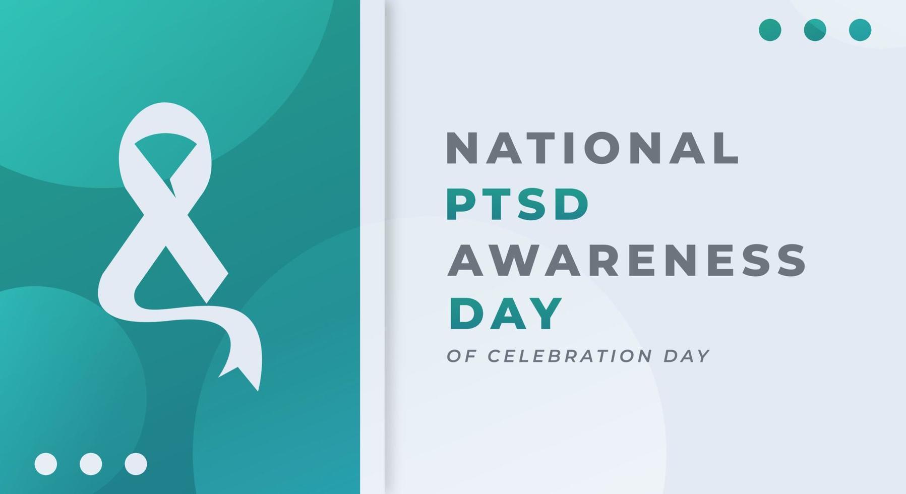 Happy PTSD Awareness Day Celebration Vector Design Illustration for Background, Poster, Banner, Advertising, Greeting Card