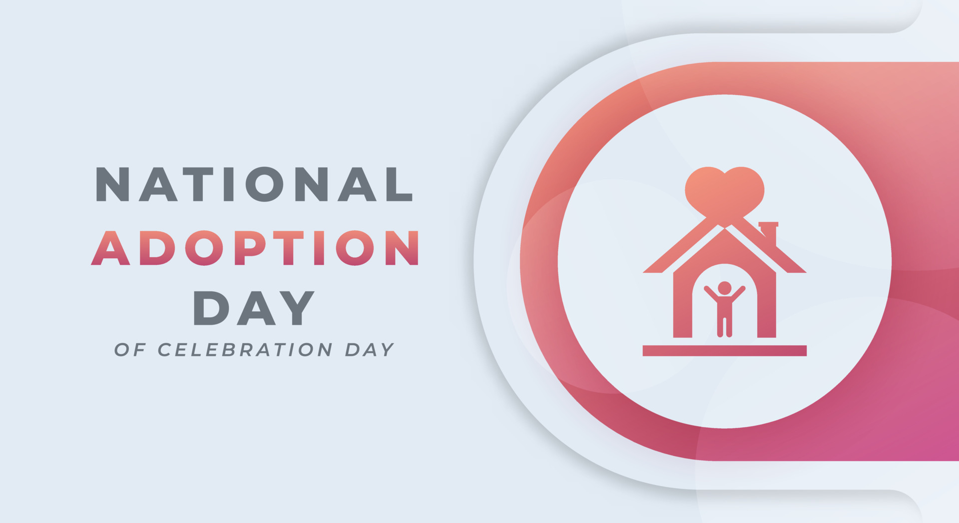 Happy National Adoption Day Celebration Vector Design Illustration for