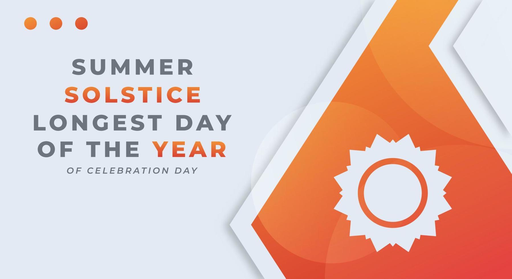 Summer Solstice. Longest Day of the Year Celebration Vector Design