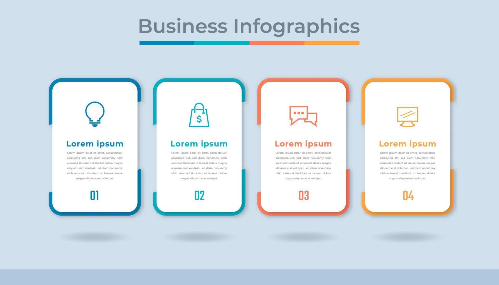 gráfico de proceso de visualización de datos comerciales de infografía de línea de tiempo. gráfico de diagrama abstracto con pasos, opciones vector