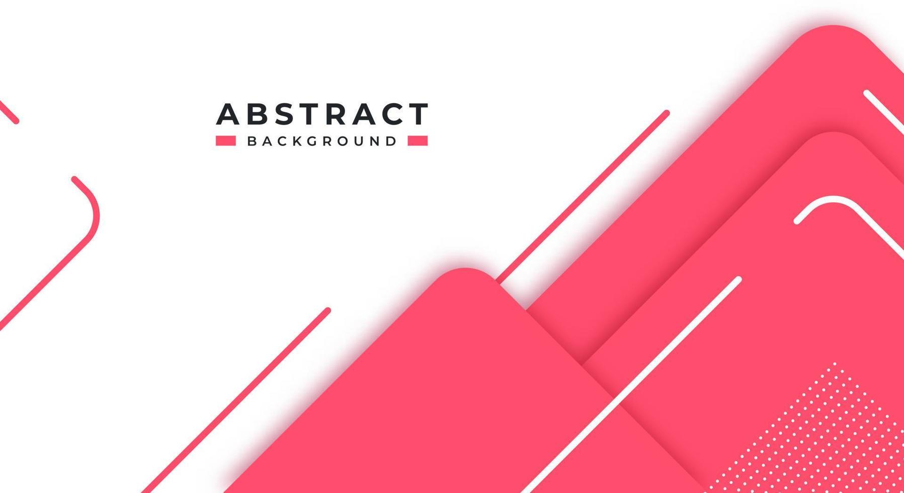 Abstract Pink Background Geometric Shape Paper Layers with Copy Space for Decorative web layout, Poster, Banner, Corporate Brochure and Seminar Template Design vector