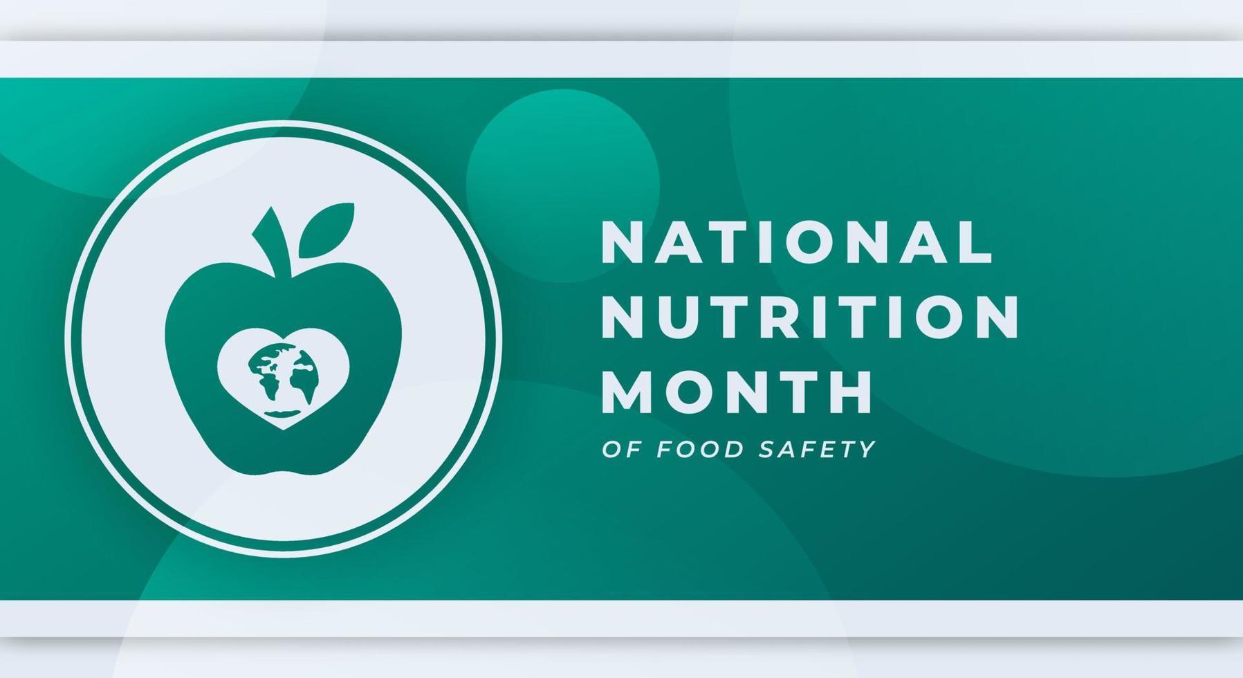 contento nacional nutrición mes celebracion vector diseño ilustración para fondo, póster, bandera, publicidad, saludo tarjeta