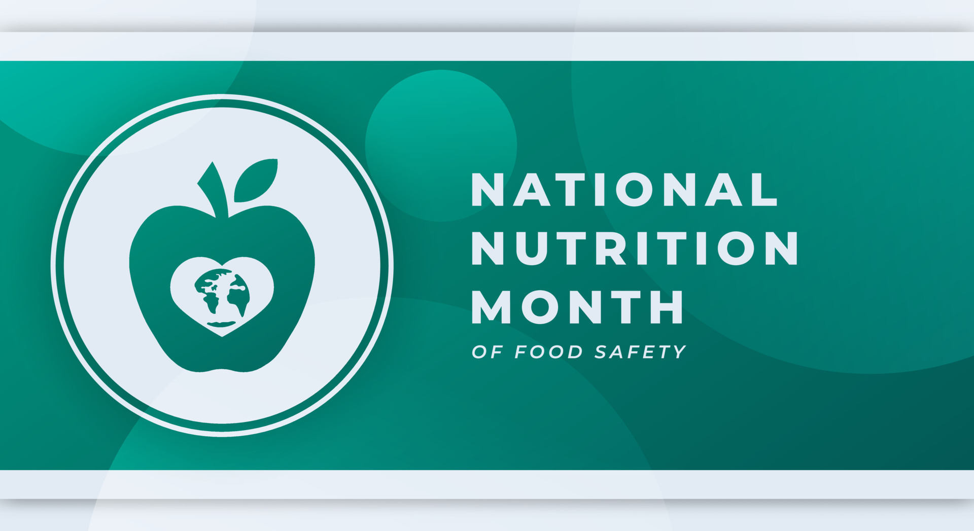 Happy National Nutrition Month Celebration Vector Design Illustration