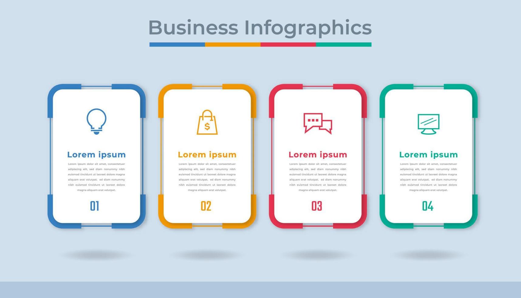 gráfico de proceso de visualización de datos comerciales de infografía de línea de tiempo. gráfico de diagrama abstracto con pasos, opciones vector