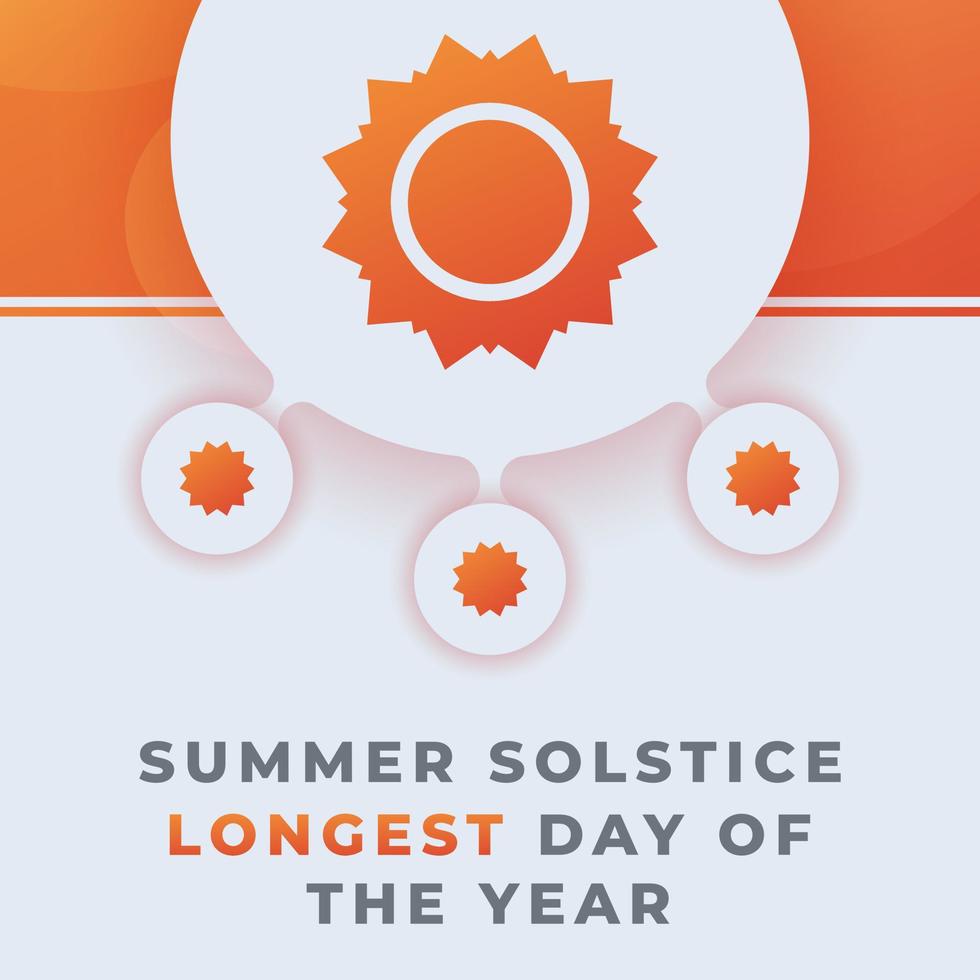 Summer Solstice. Longest Day of the Year Celebration Vector Design Illustration for Background, Poster, Banner, Advertising, Greeting Card