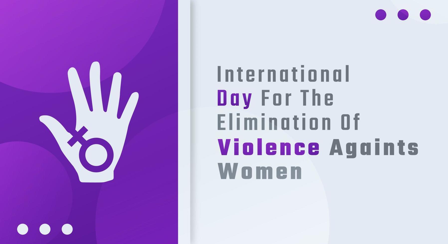 contento internacional día para el eliminación de violencia en contra mujer celebracion vector diseño ilustración para fondo, póster, bandera, publicidad, saludo tarjeta