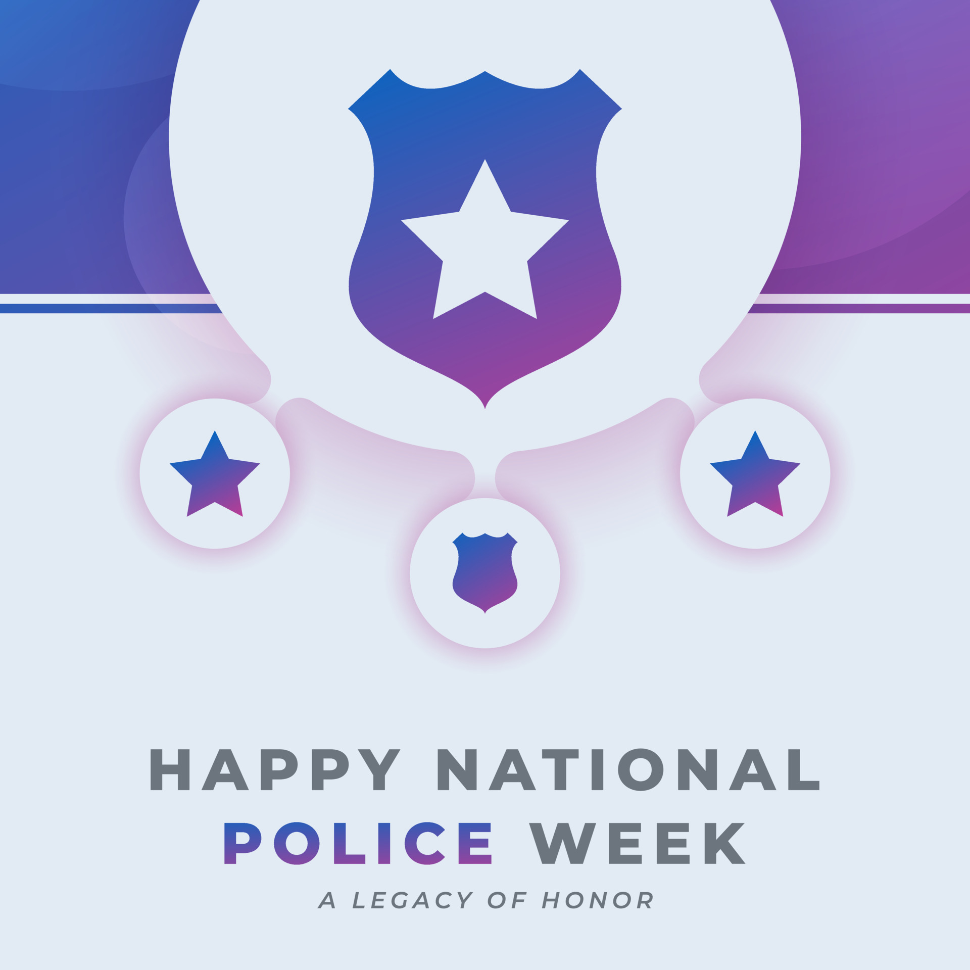 Happy National Police Week Celebration Vector Design Illustration for