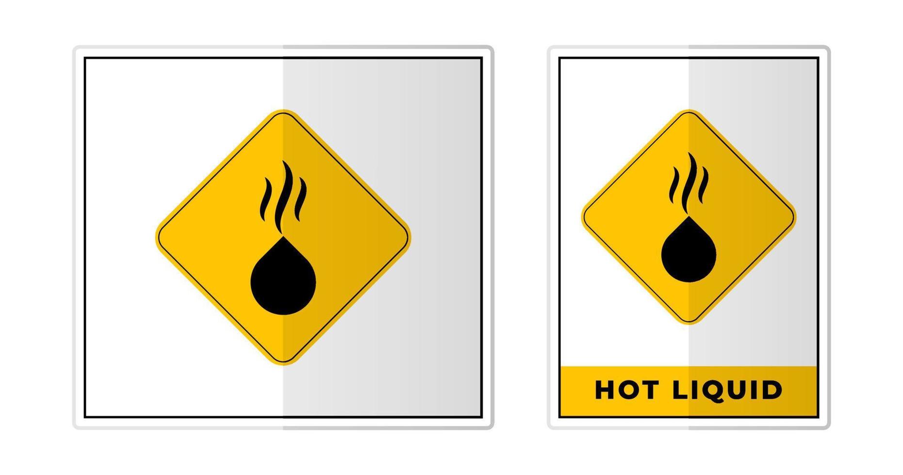 Hot liquid Sign Label Symbol Icon Vector Illustration