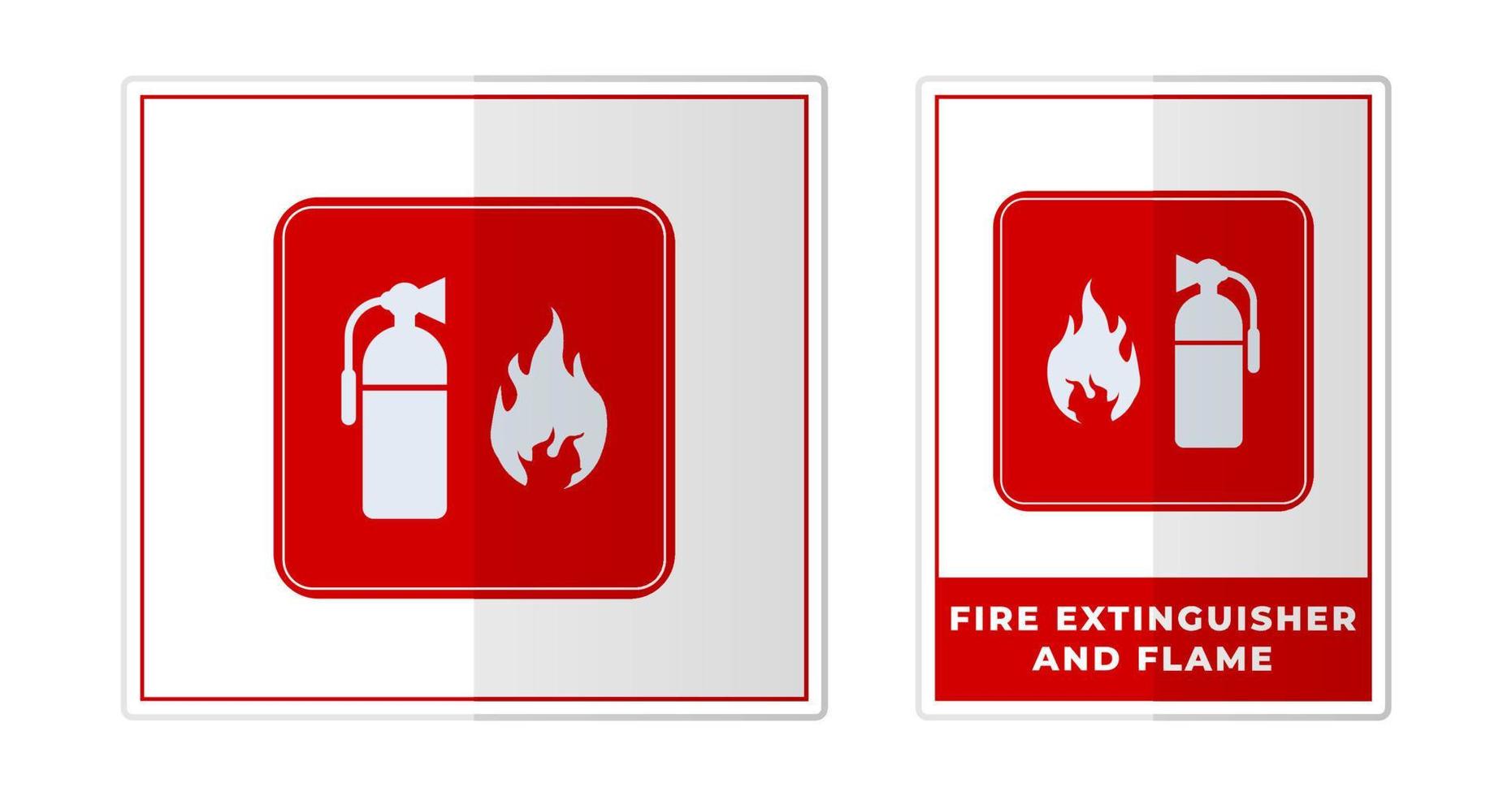 fuego la seguridad rojo firmar etiqueta símbolo icono vector ilustración