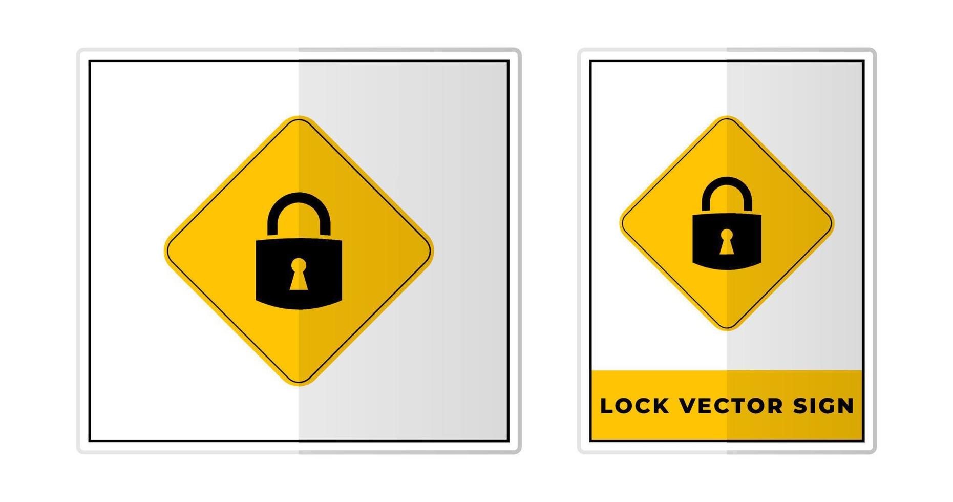 Lock Sign Label Symbol Icon Vector Illustration