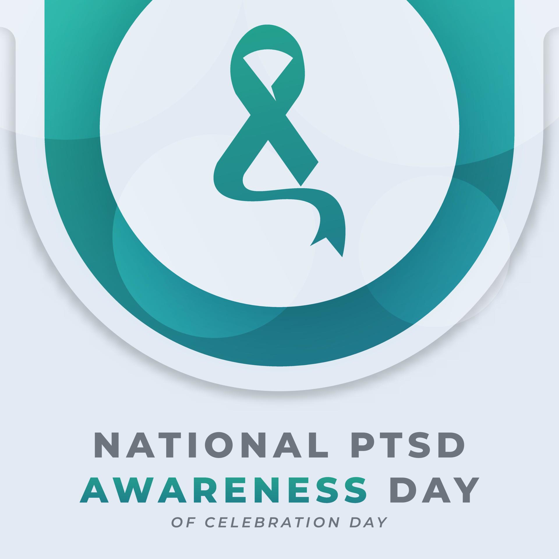 Happy PTSD Awareness Day Celebration Vector Design Illustration for