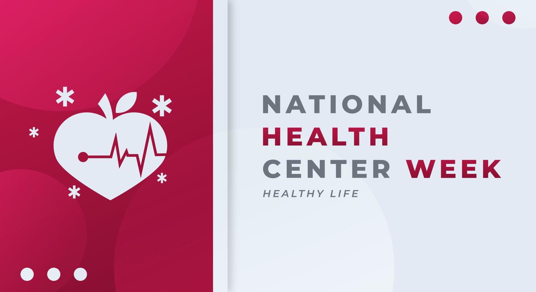 Happy National Health Center Week Celebration Vector Design Illustration for Background, Poster, Banner, Advertising, Greeting Card