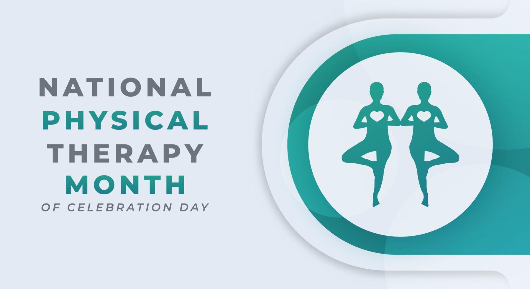 Happy Physical Therapy Month Celebration Vector Design Illustration for Background, Poster, Banner, Advertising, Greeting Card