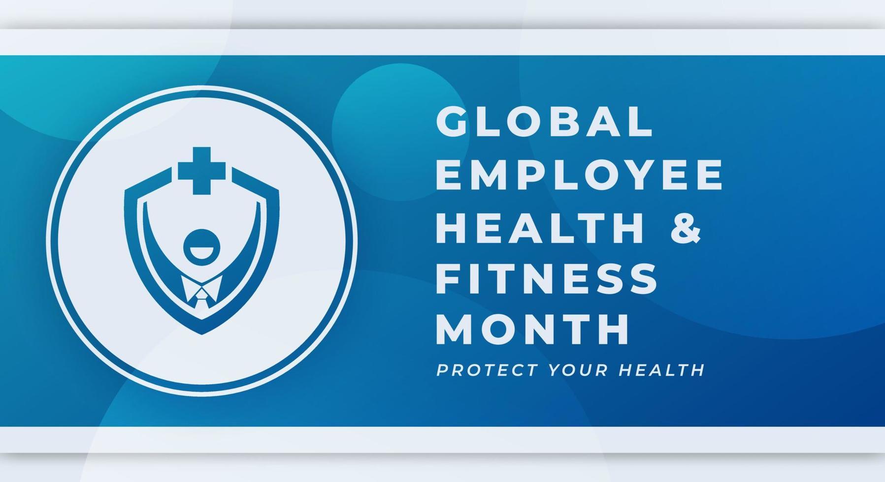 Happy Global Employee Health and Fitness Month Celebration Vector Design Illustration for Background, Poster, Banner, Advertising, Greeting Card