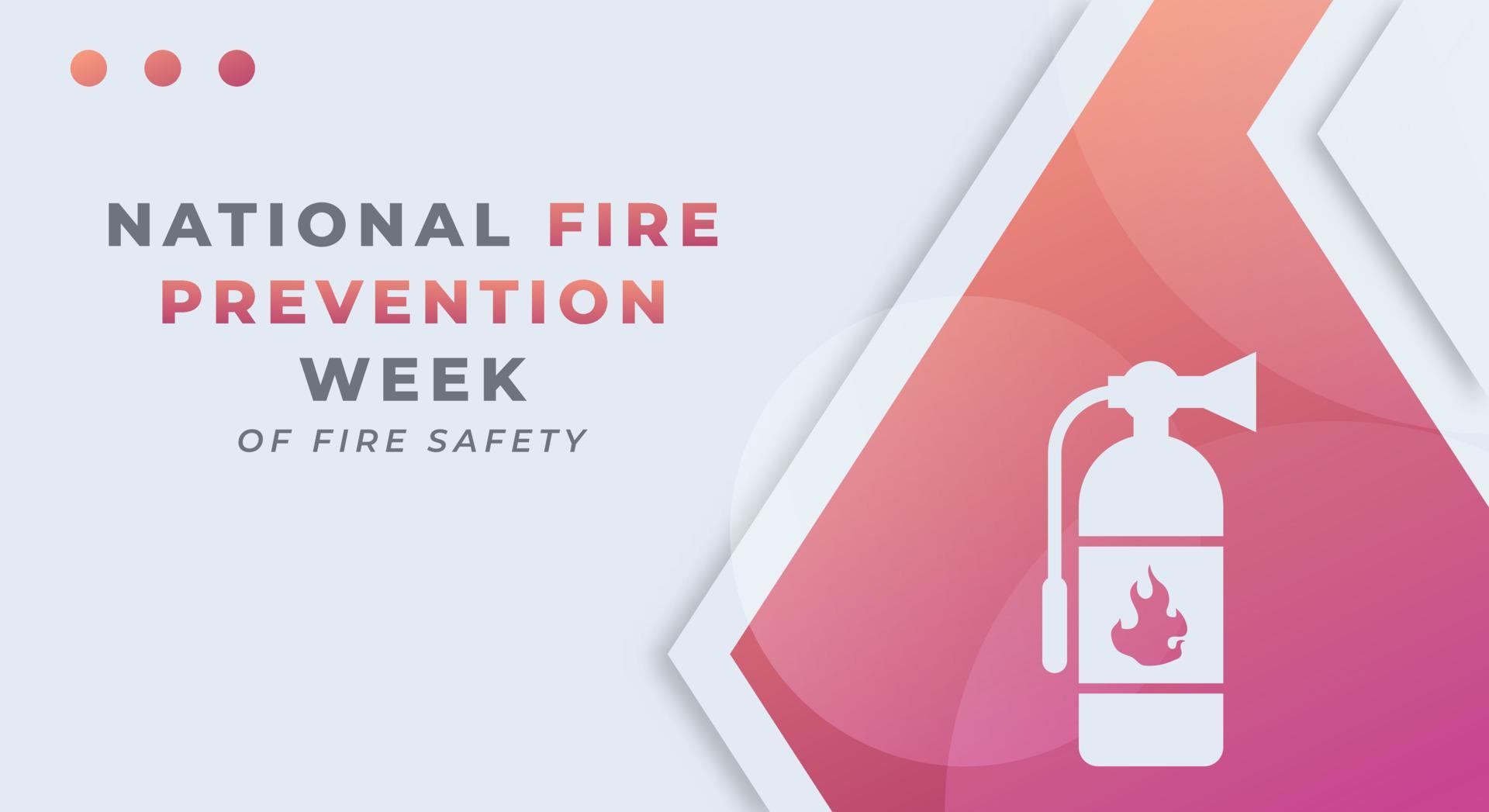 Happy National Fire Prevention Week Celebration Vector Design Illustration for Background