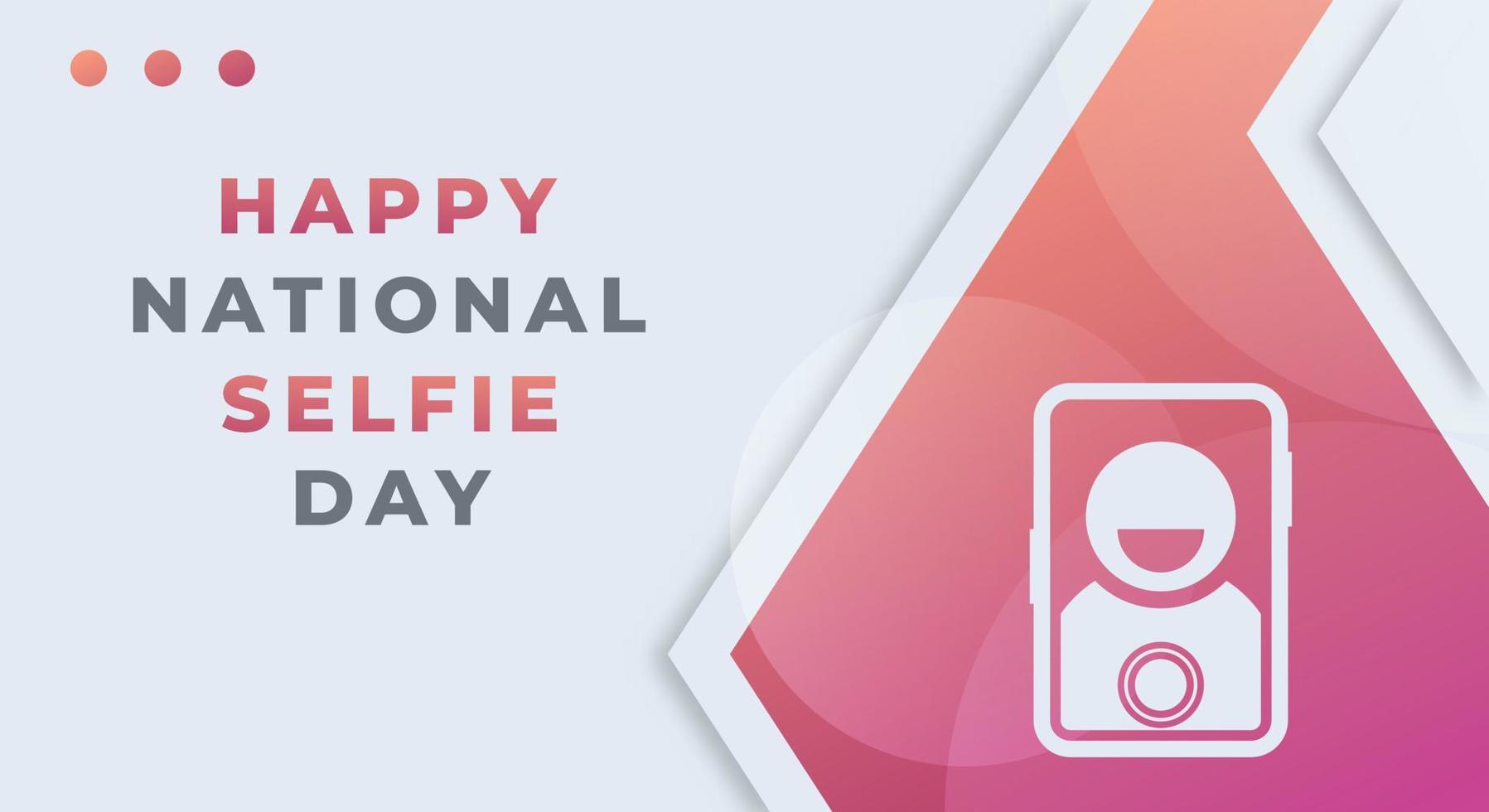 feliz día nacional de selfie celebración de junio ilustración de diseño vectorial. plantilla para fondo, afiche, pancarta, publicidad, tarjeta de felicitación o elemento de diseño de impresión vector