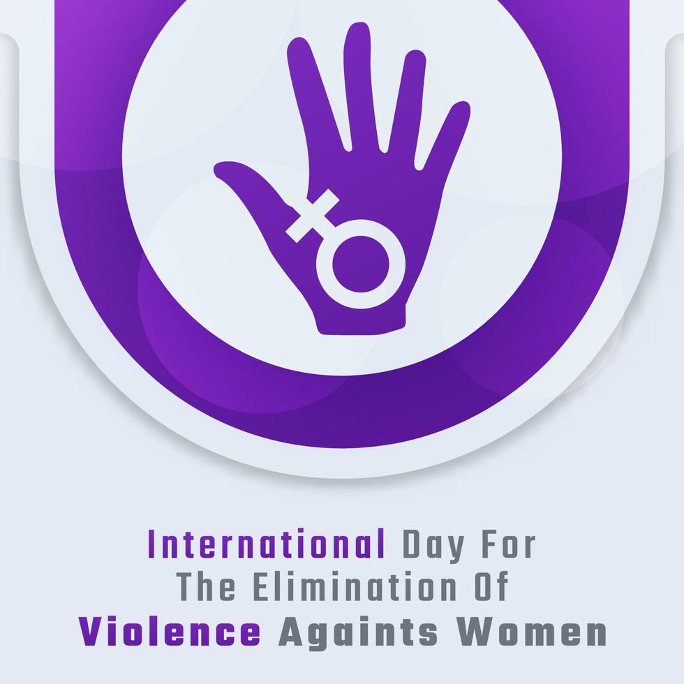 contento internacional día para el eliminación de violencia en contra mujer celebracion vector diseño ilustración para fondo, póster, bandera, publicidad, saludo tarjeta