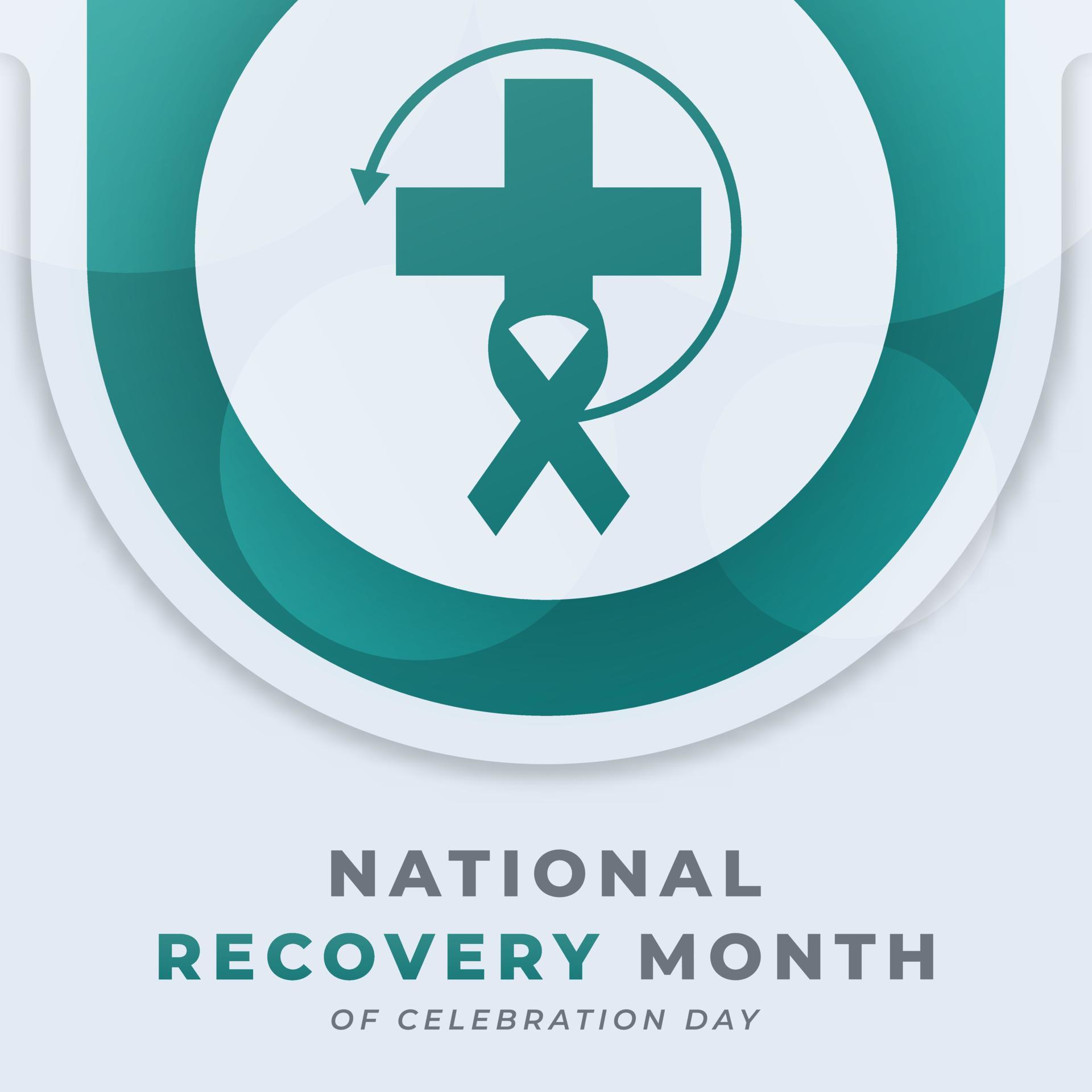 Happy National Recovery Month Celebration Vector Design Illustration