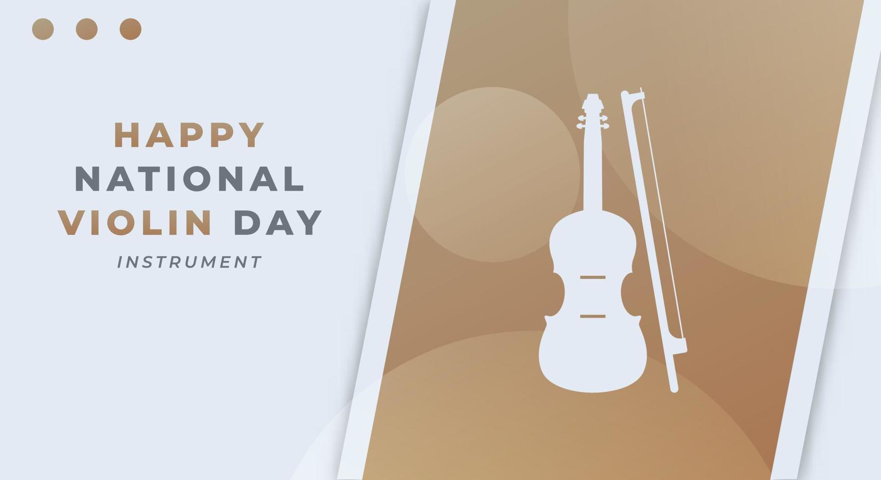 Happy National Violin Day December Celebration Vector Design Illustration. Template for Background, Poster, Banner, Advertising, Greeting Card or Print Design Element