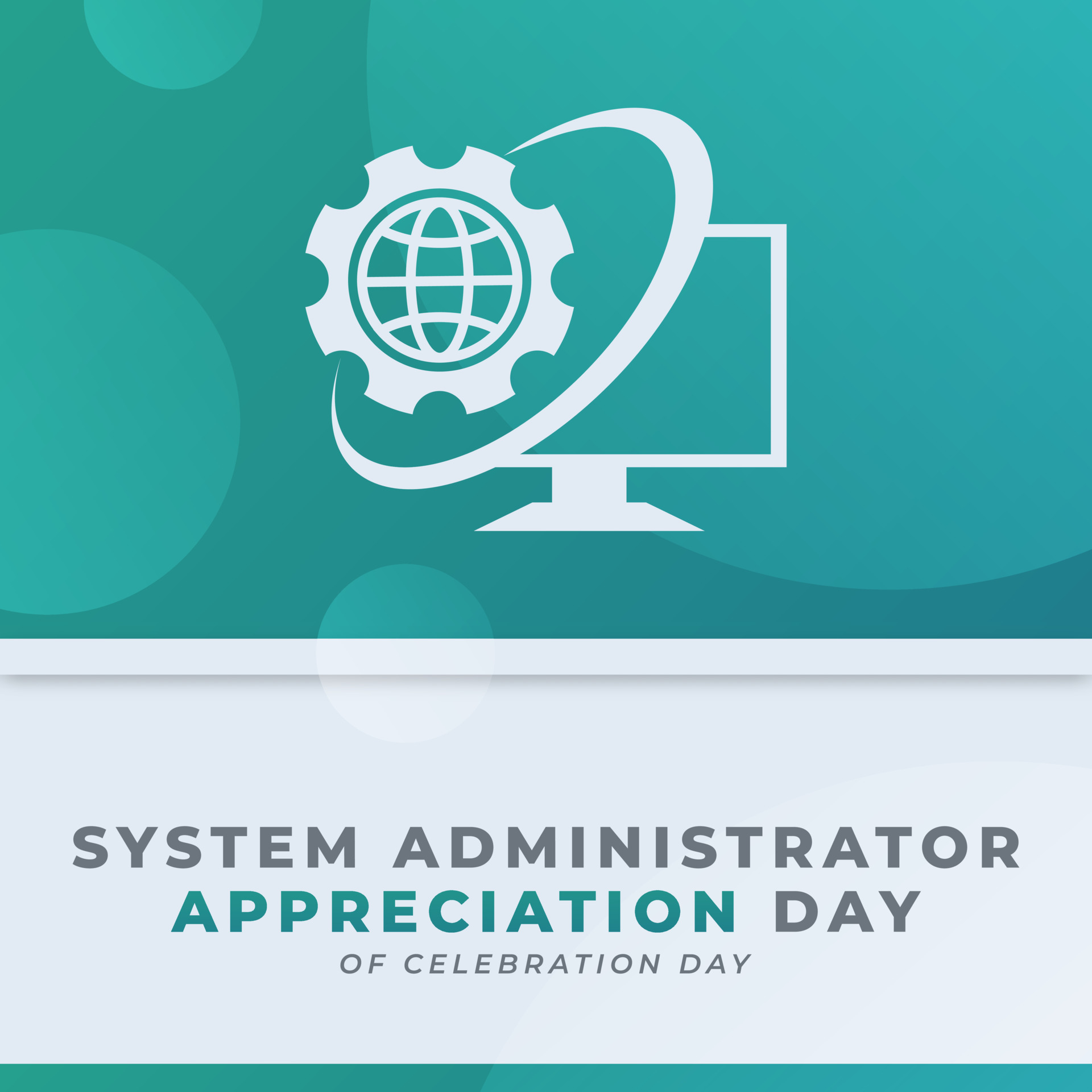 Happy System Administrator Appreciation Day Celebration Vector Design