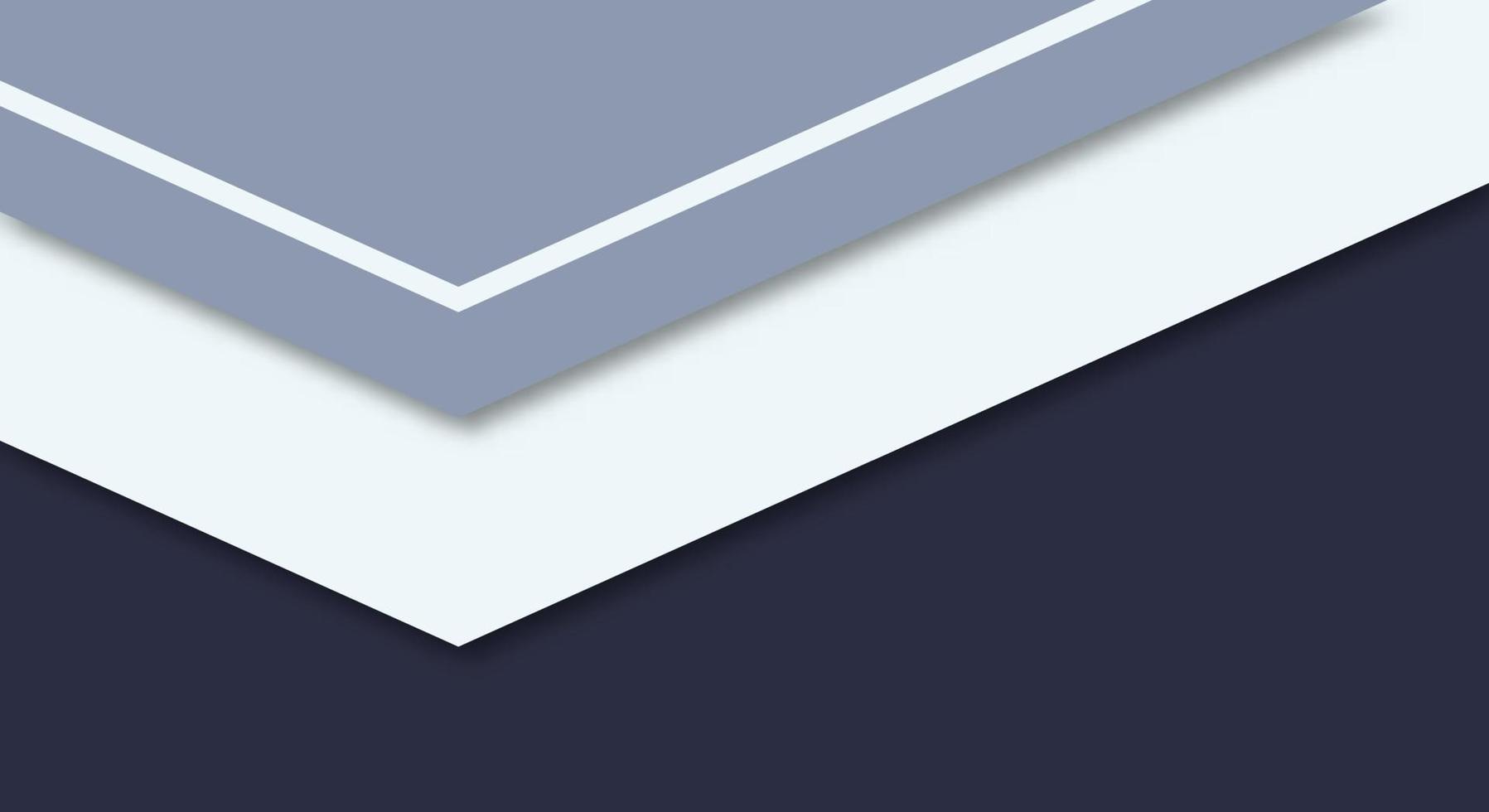Abstract Simple Shape With Navy, White and Grey Color Background with Papercut Style for Wallpaper vector