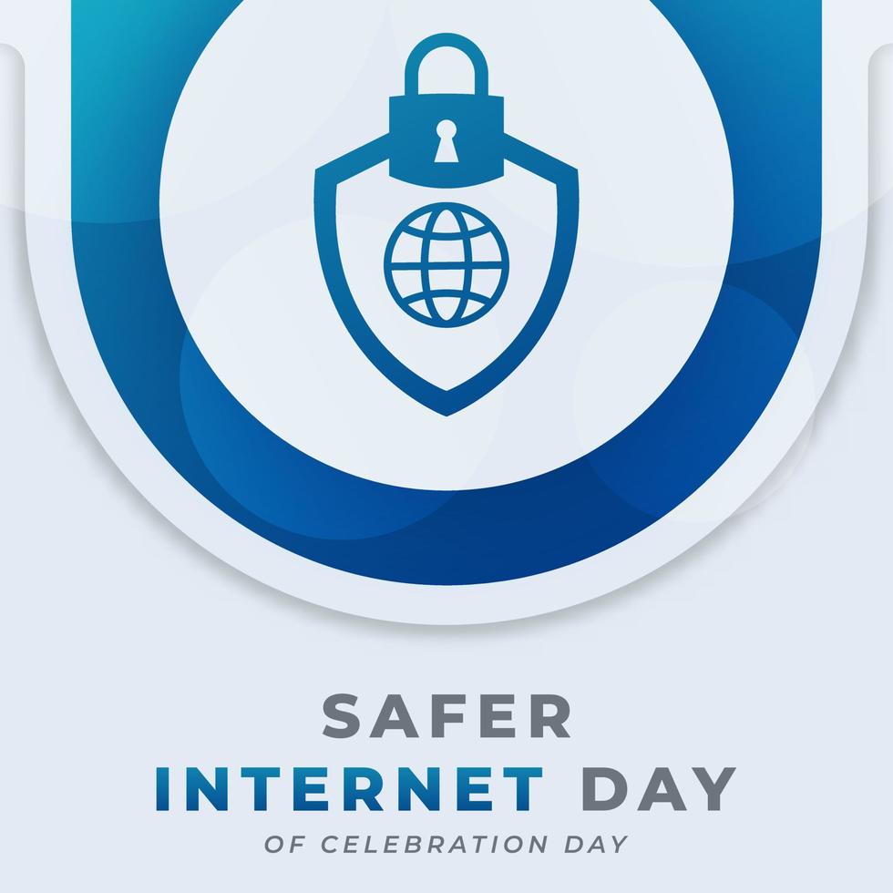 Happy Safer Internet Day Celebration Vector Design Illustration for Background, Poster, Banner, Advertising, Greeting Card