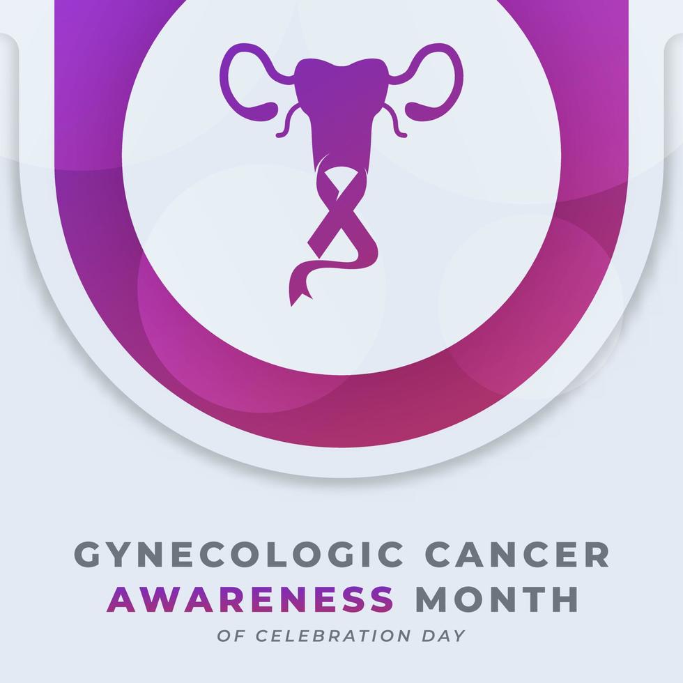 contento ginecológico cáncer conciencia mes celebracion vector diseño ilustración para fondo, póster, bandera, publicidad, saludo tarjeta