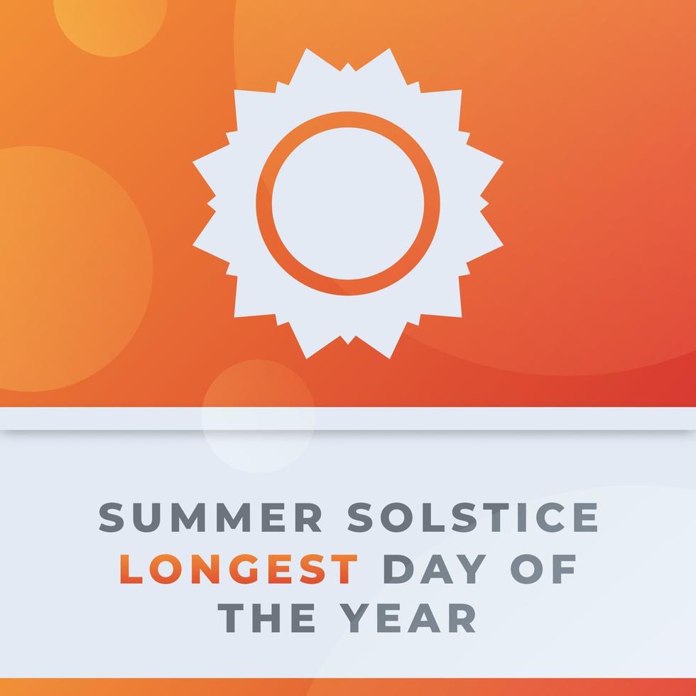 Summer Solstice. Longest Day of the Year Celebration Vector Design Illustration for Background, Poster, Banner, Advertising, Greeting Card