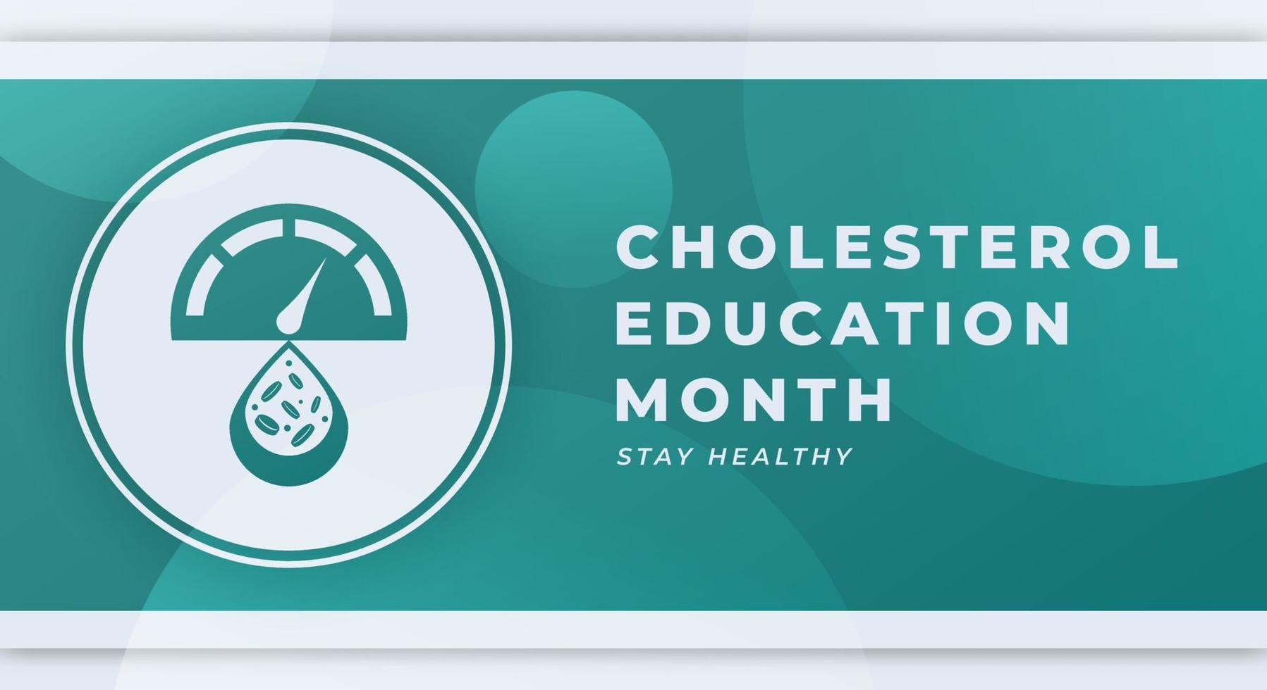 contento nacional colesterol educación mes celebracion vector diseño ilustración para fondo, póster, bandera, publicidad, saludo tarjeta