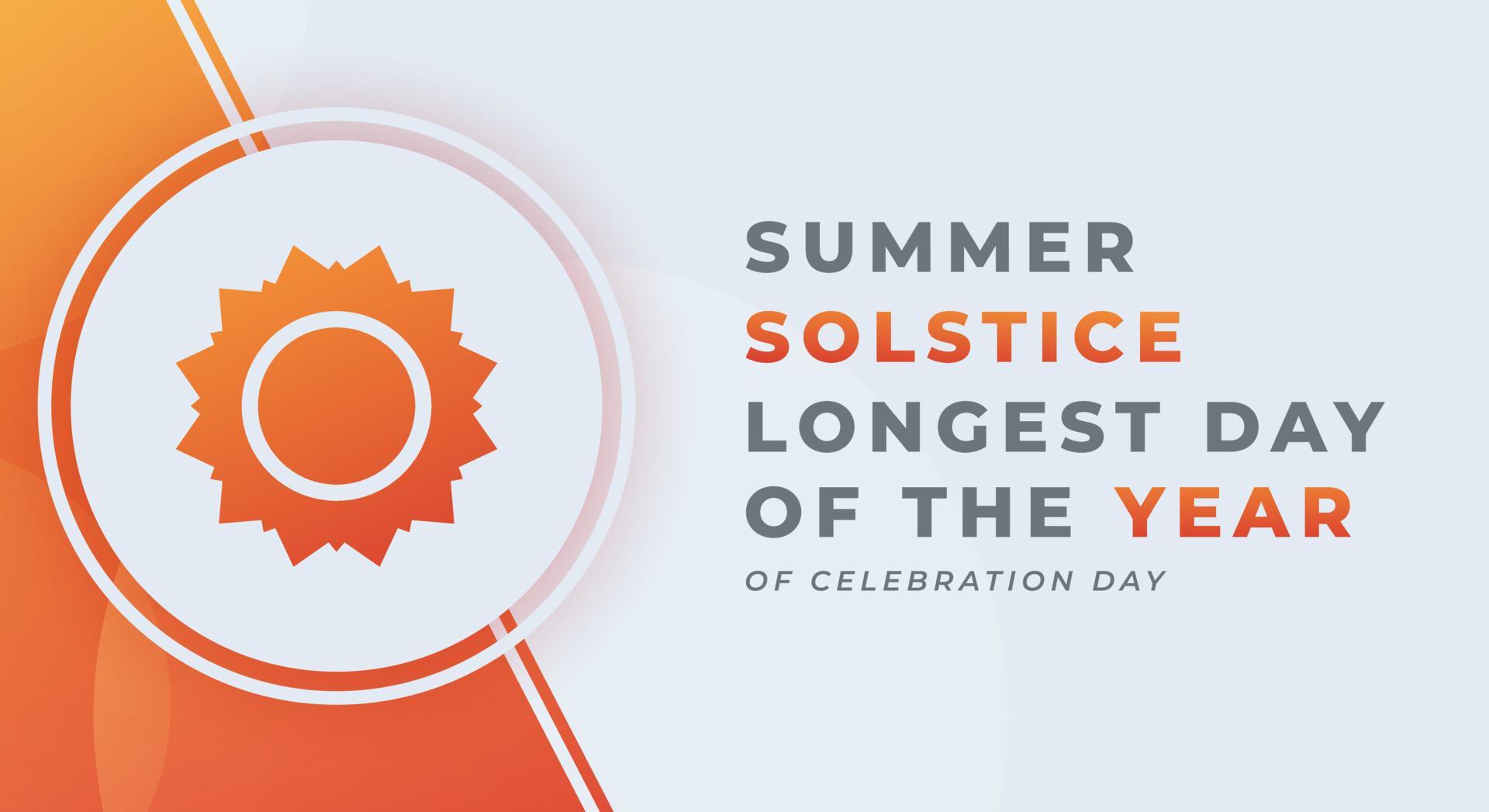 Summer Solstice. Longest Day of the Year Celebration Vector Design