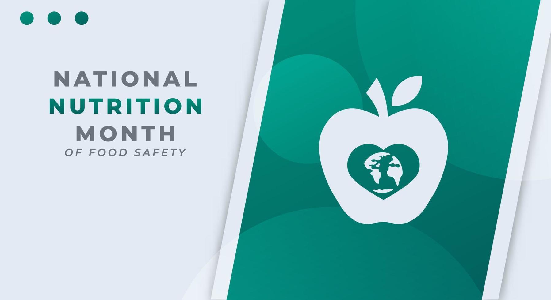Happy National Nutrition Month Celebration Vector Design Illustration