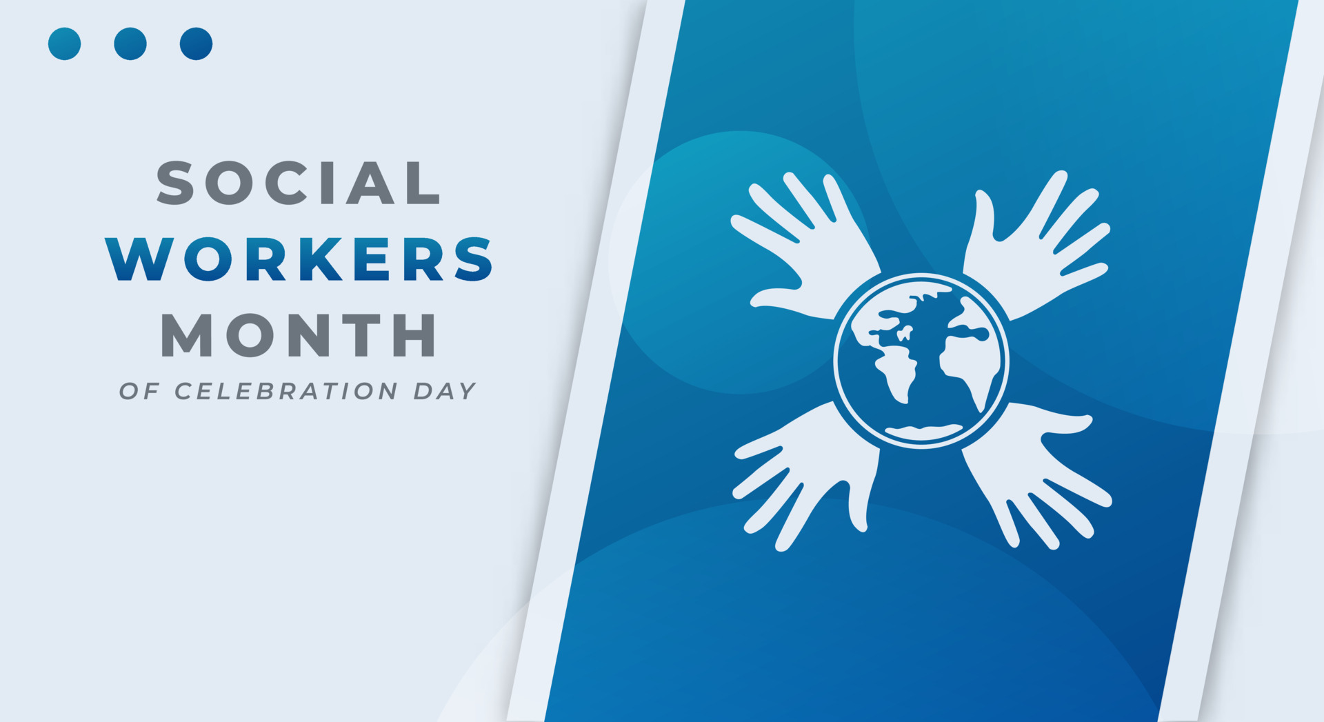 Happy Social Work Month Celebration Vector Design Illustration for